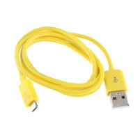 Micro USB кабел универсален жълт